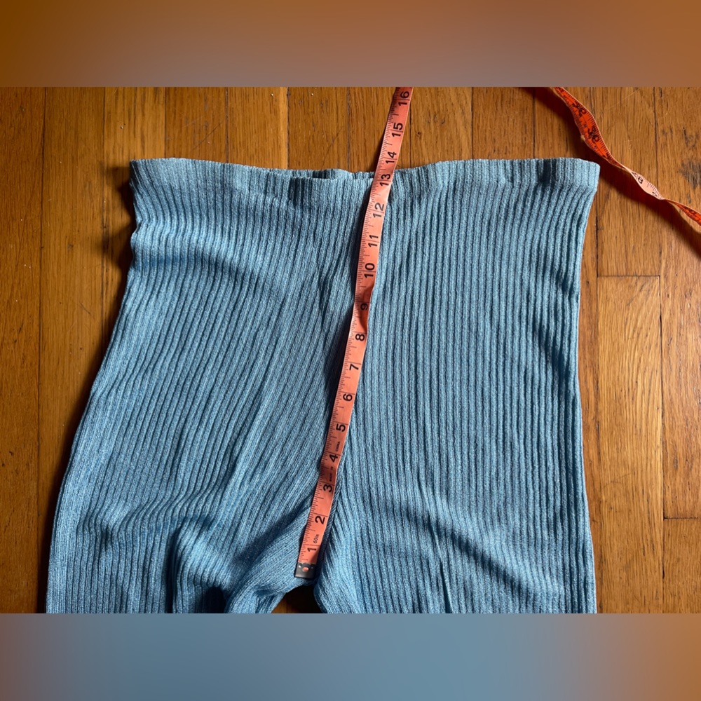 70s Vintage Ribbed Kick Flare Lounge Pants - Picture 6 of 9